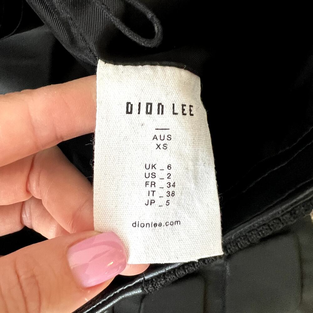 Dion Lee leather panelled flared pants black size XS 2 - Picture 6 of 14